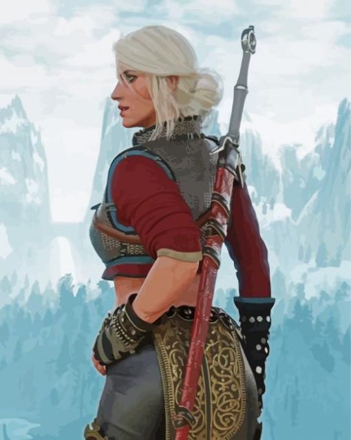 Ciri Witcher paint by number