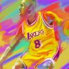 Colorful Abstract Kobe Bryant paint by number