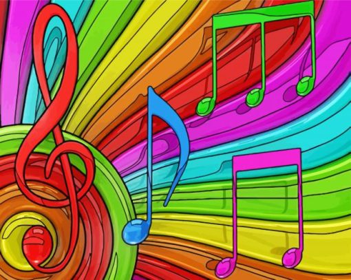 Colorful Music paint by numbers