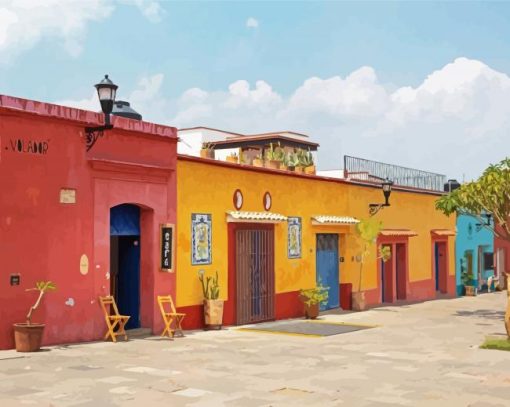 Colorful Oaxaca Mexico paint by number