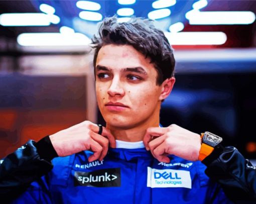 Cool Lando Norris paint by numbers