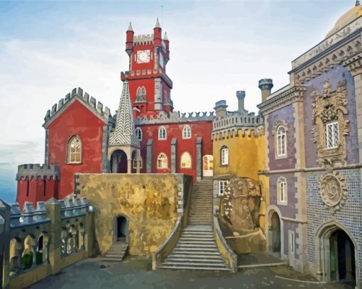 Park And Palace Of Pena Sintra paint by numbers