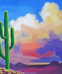 Deserts Cactus paint by numbers