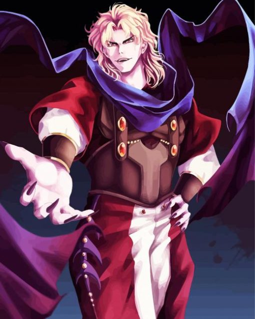 Dio Brando Anime Vampire paint by numbers