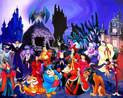 Disney Supervillains paint by number