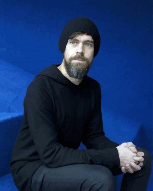 Entrepreneur Jack Dorsey paint by number