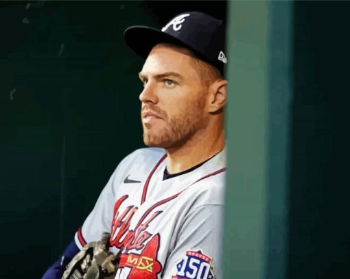 Freddie Freeman Atlanta Braves paint by numbers