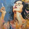 Girl Smoking paint by number