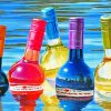 Glass Bottles In The Water paint by numbers