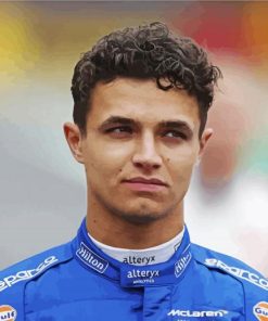 Handsome Lando Norris paint by numbers