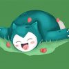 Happy Snorlax paint by numbers