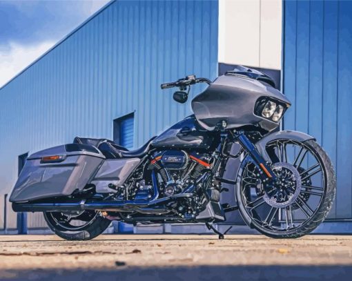 Harley Davidson Roadglide paint by number