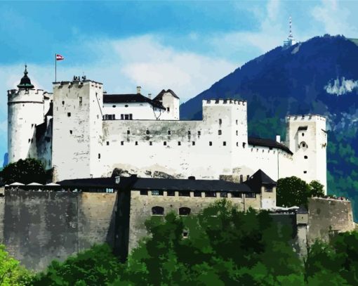 Hohensalzburg Castle paint by numbers