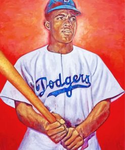 Jackie Robinson Dodgers paint by numbers