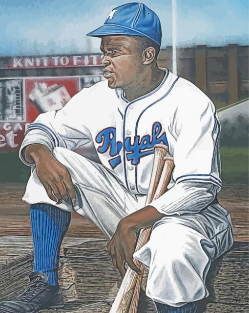 Jackie Robinson Montreal Royals paint by numbers