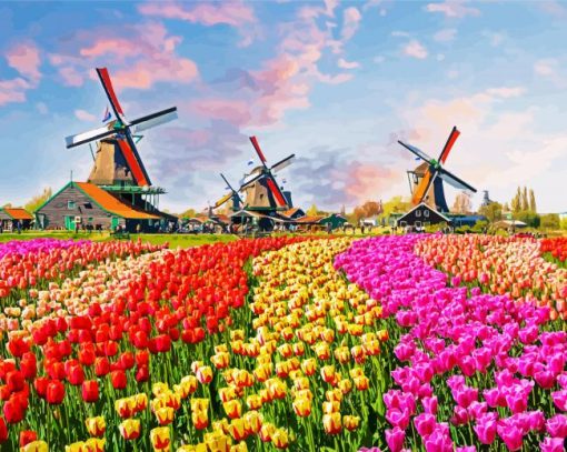 Keukenhof Netherlands paint by numbers