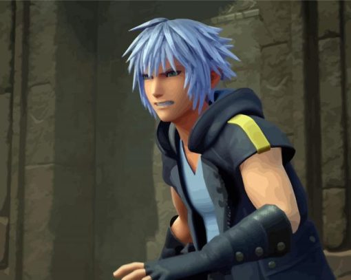 Kingdom Hearts Riku paint by number