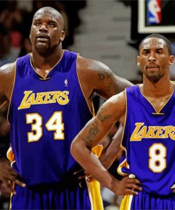 Lakers Shaquille O Neal And Kobe Bryant paint by number