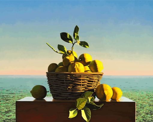 Lemons Basket paint by numbers