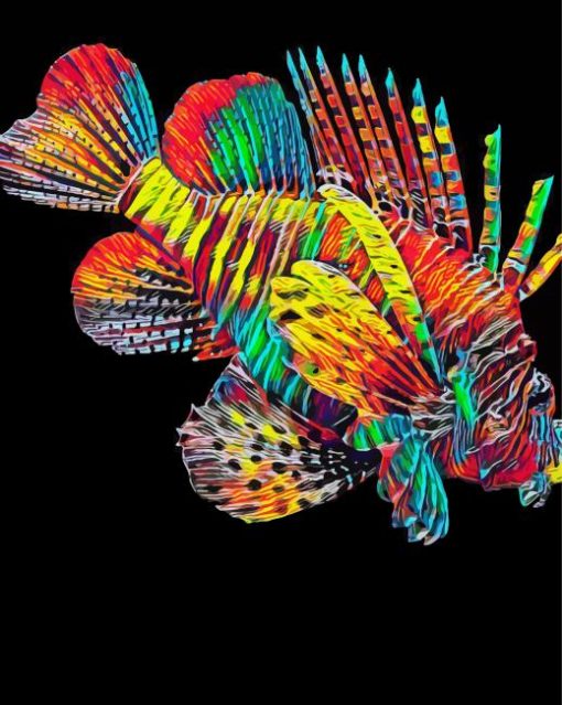 Lionfish paint by numbers