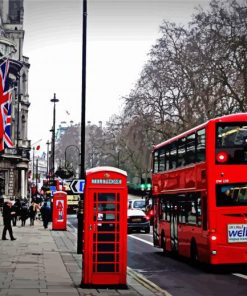 London Routemaster paint by number