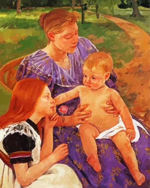 Mary Cassatt The Family paint by numbers