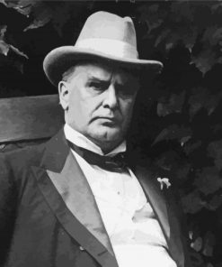 Monochrome William Mckinley paint by number