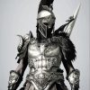 Monochrome Warrior paint by numbers