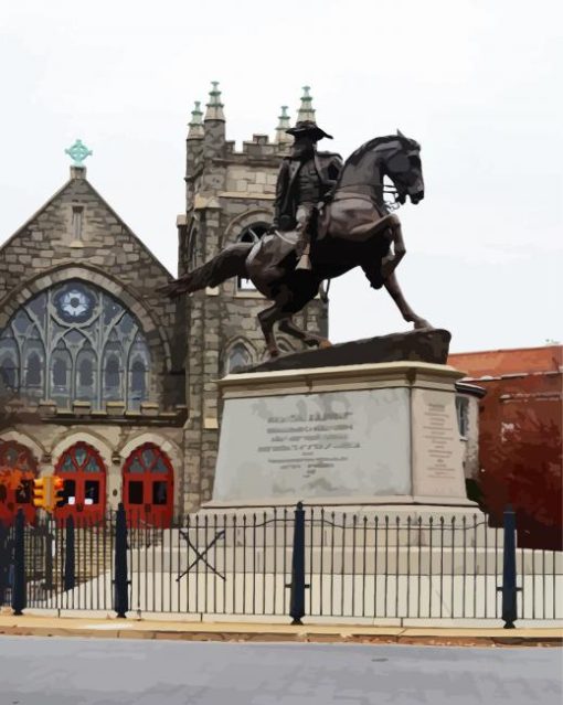 Monument In Richmond paint by number