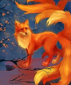 Mystical Foxes paint by number