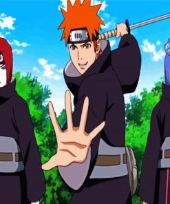 Nagato And Konan And Yahiko Characters paint by numbers