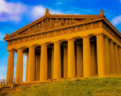 Nashville Parthenon paint by number