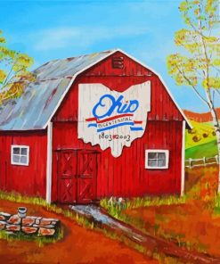 Ohio Bicentennial Barn paint by number