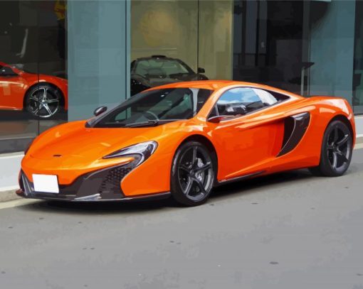 Orange Mclaren paint by numbers