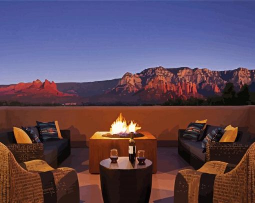 Peaceful Sedona Arizona paint by number