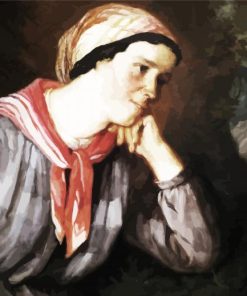 Peasant Woman With A Scarf paint by numbers