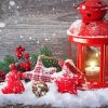 Red Christmas Lantern paint by number