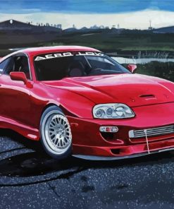 Red Supra MK4 paint by numbers