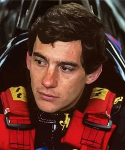 Racing Driver Ayrton Senna paint by number