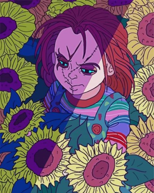 Sad Chucky paint by number