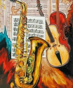 Saxofonist Art paint by numbers