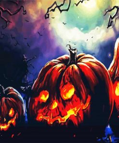 Scary Pumpkins paint by numbers