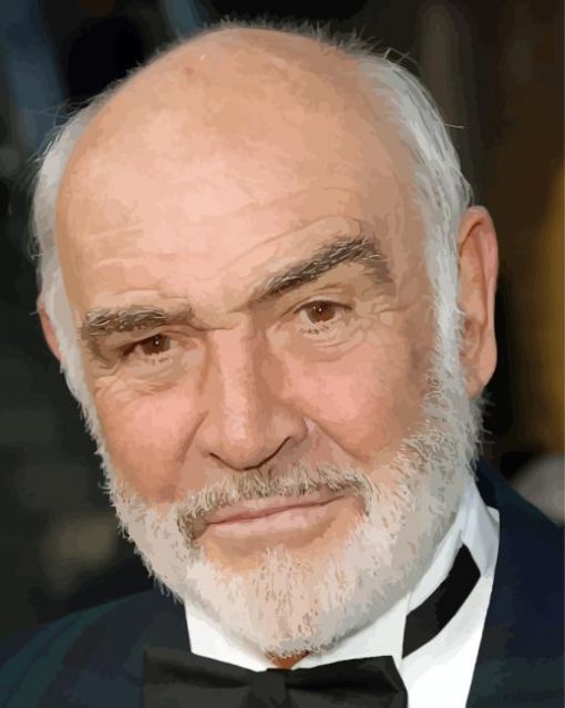 Scottish Actor Sean Connery paint by number