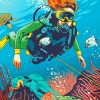 Scuba Diver paint by numbers