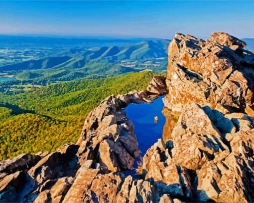 Shenandoah National Park Mountains paint by numbers