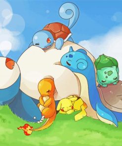 Sleepy Pokemons paint by number