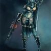 Sniper Lady paint by number