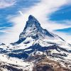 Snowy Matterhorn Mountain paint by number