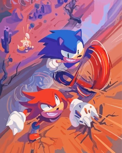 Sonic And Knuckles paint by number