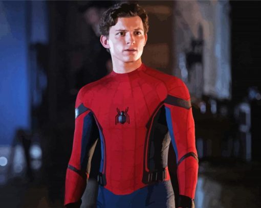 Spiderman Tom Holland paint by number